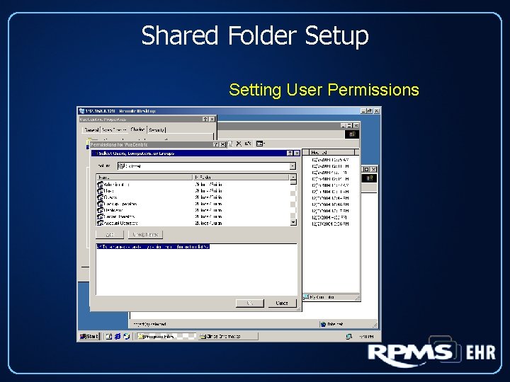 Shared Folder Setup Setting User Permissions 