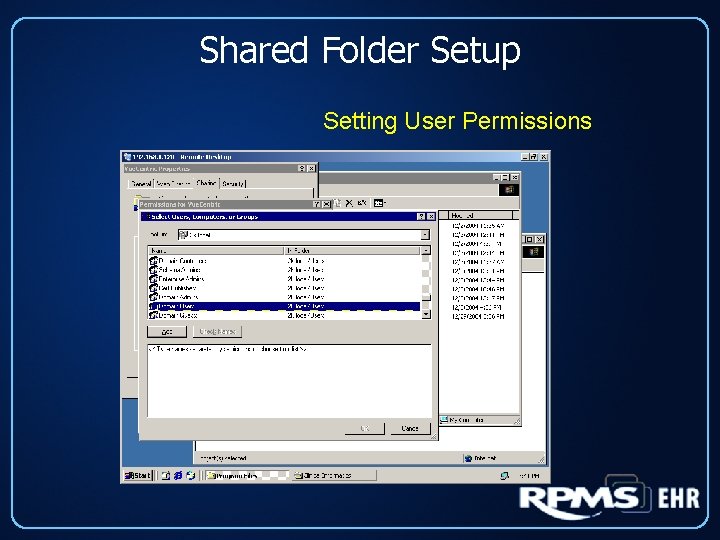 Shared Folder Setup Setting User Permissions 