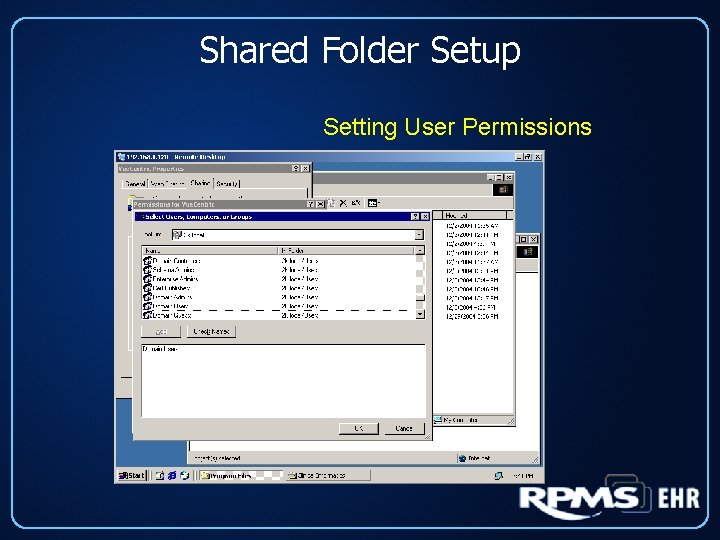 Shared Folder Setup Setting User Permissions 