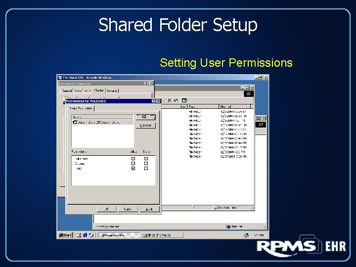 Shared Folder Setup Setting User Permissions 