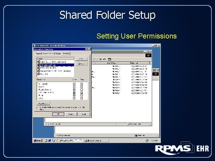 Shared Folder Setup Setting User Permissions 