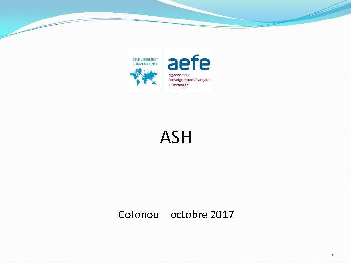 ASH Cotonou – octobre 2017 1 