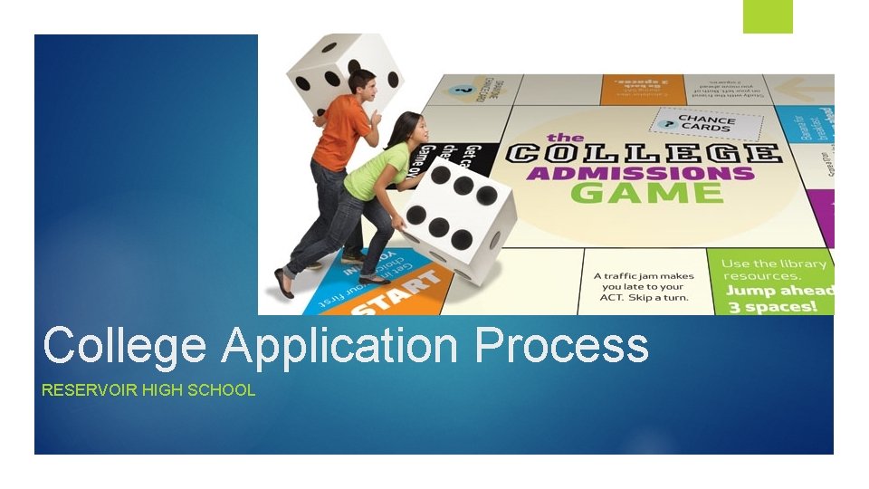 College Application Process RESERVOIR HIGH SCHOOL 