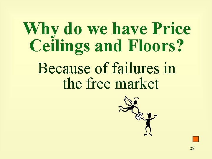 Why do we have Price Ceilings and Floors? Because of failures in the free