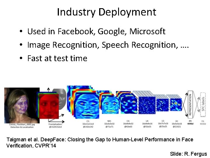 Industry Deployment • Used in Facebook, Google, Microsoft • Image Recognition, Speech Recognition, …. Industry Deployment • Used in Facebook, Google, Microsoft • Image Recognition, Speech Recognition, ….