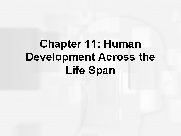 Chapter 11: Human Development Across the Life Span 