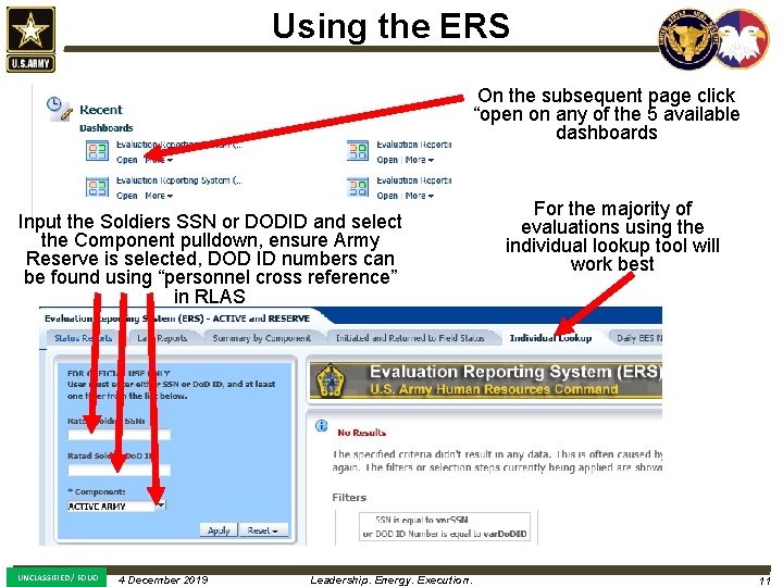 Using the ERS On the subsequent page click “open on any of the 5