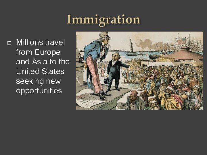 ¨ Millions travel from Europe and Asia to the United States seeking new opportunities