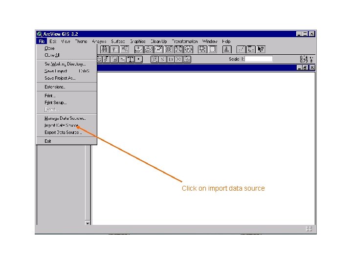 Click on import data source Click on import data source