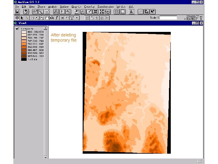After deleting temporary file After deleting temporary file