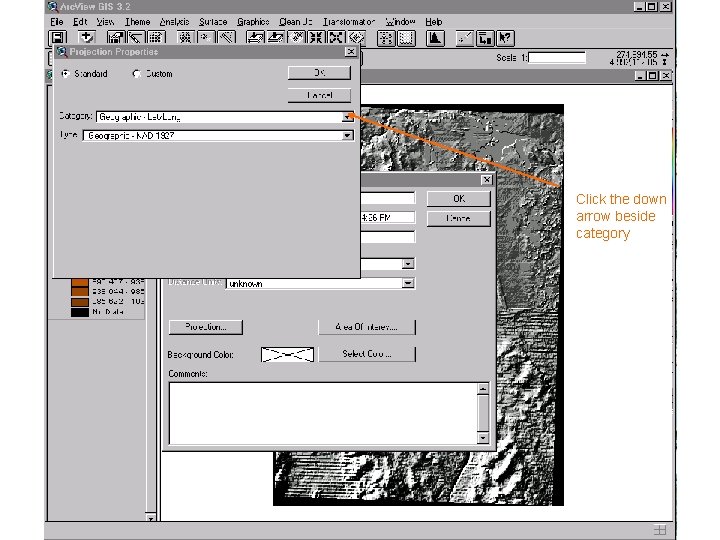 Click the down arrow beside category Click the down arrow beside category
