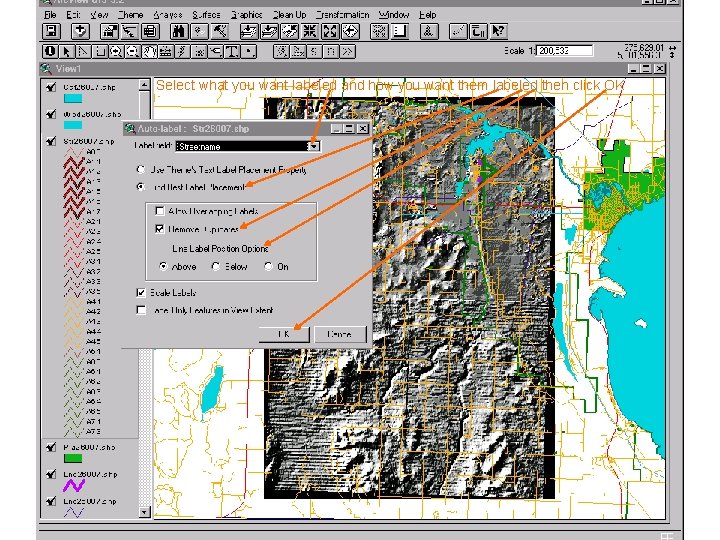 Select what you want labeled and how you want them labeled then click OK Select what you want labeled and how you want them labeled then click OK