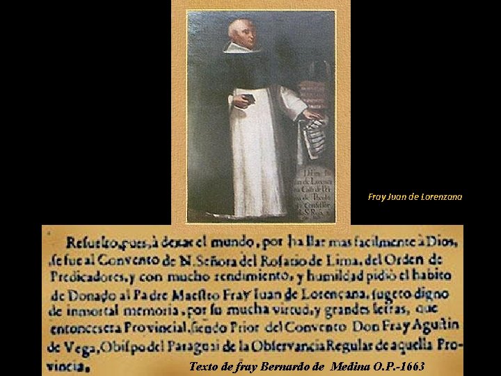 Fray Juan de Lorenzana Texto de fray Bernardo de Medina O. P. -1663 