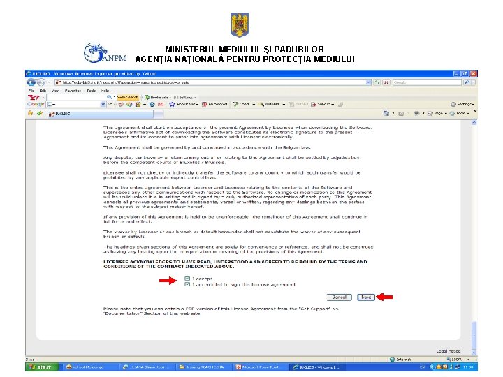 MINISTERUL MEDIULUI ŞI PĂDURILOR AGENŢIA NAŢIONALĂ PENTRU PROTECŢIA MEDIULUI 