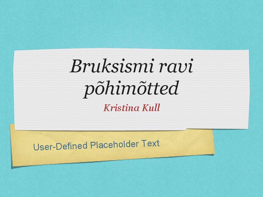 Bruksismi ravi põhimõtted Kristina Kull t x e T r e ld o h