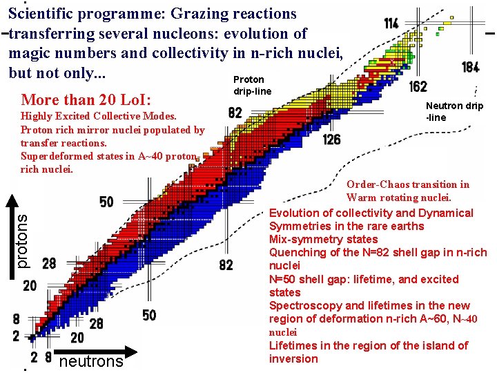 Scientific programme: Grazing reactions transferring several nucleons: evolution of magic numbers and collectivity in
