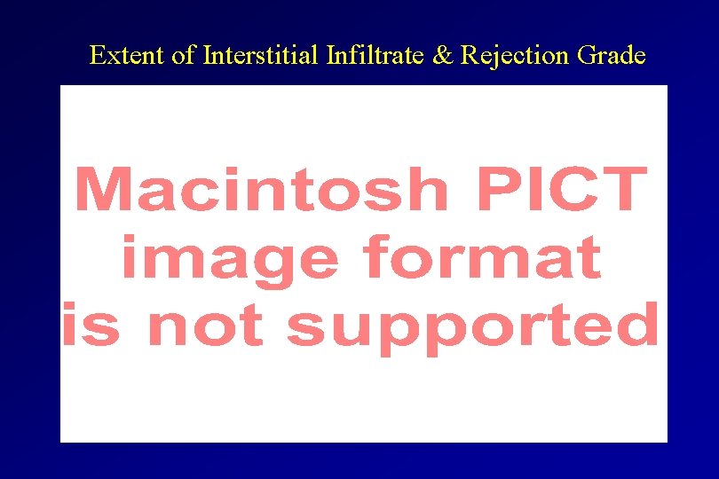 Extent of Interstitial Infiltrate & Rejection Grade Nickelett & Colvin; 1998 