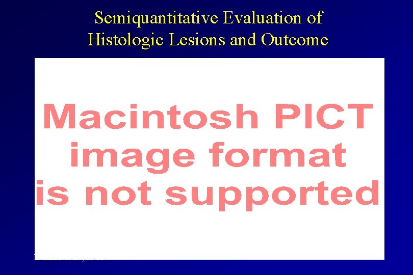 Semiquantitative Evaluation of Histologic Lesions and Outcome Durand et al , 1983 