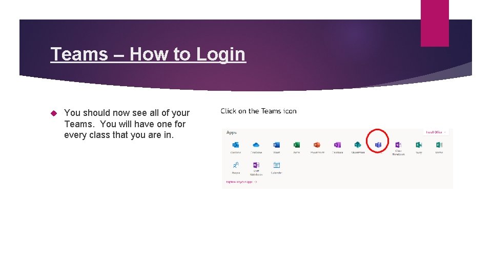 Teams – How to Login You should now see all of your Teams. You