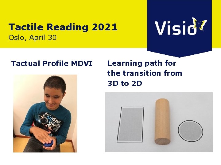 Tactile Reading 2021 Oslo, April 30 Tactual Profile MDVI Learning path for the transition