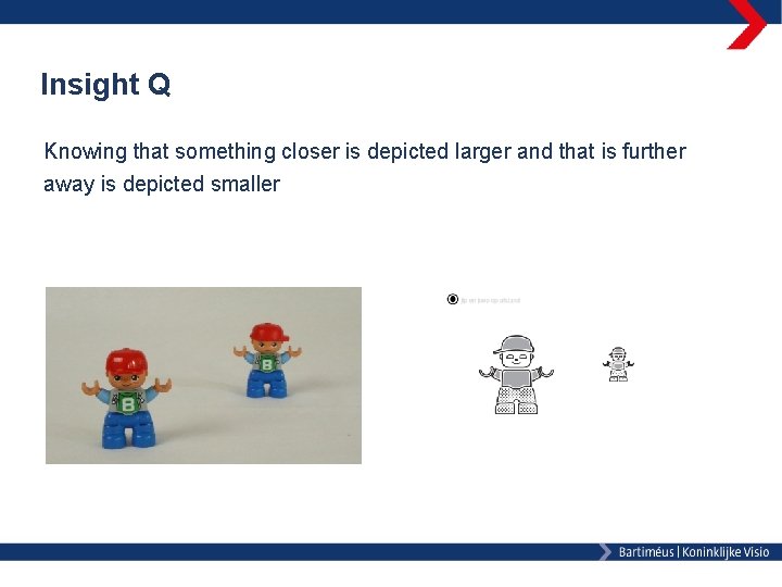 Insight Q Knowing that something closer is depicted larger and that is further away