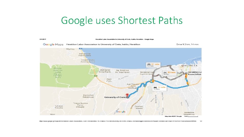 Google uses Shortest Paths 