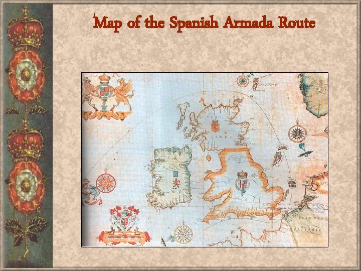 Map of the Spanish Armada Route 