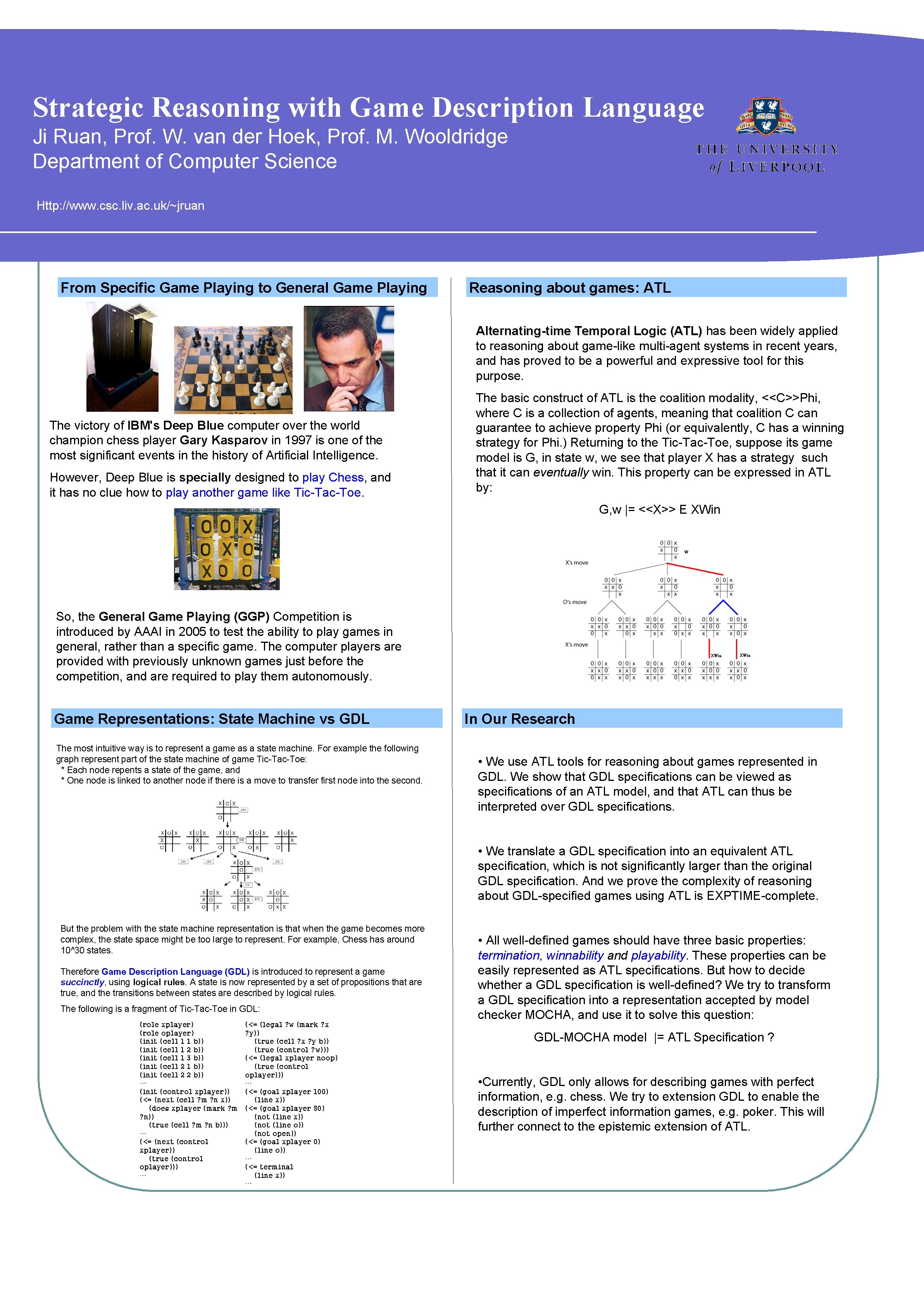 Strategic Reasoning with Game Description Language Ji Ruan, Prof. W. van der Hoek, Prof. Strategic Reasoning with Game Description Language Ji Ruan, Prof. W. van der Hoek, Prof.