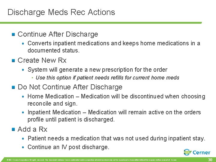 Discharge Meds Rec Actions Continue After Discharge Converts inpatient medications and keeps home medications