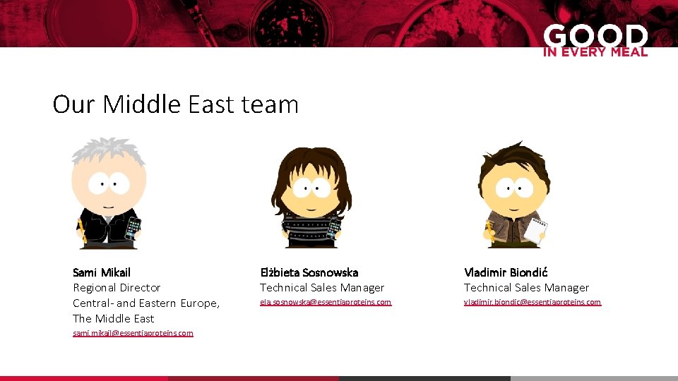Our Middle East team Sami Mikail Regional Director Central- and Eastern Europe, The Middle