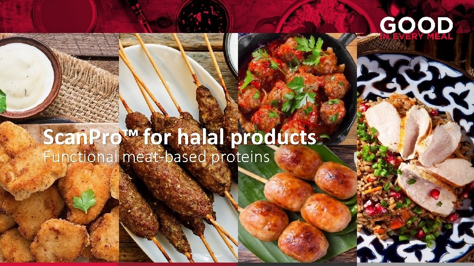 Scan. Pro™ for halal products Functional meat-based proteins 