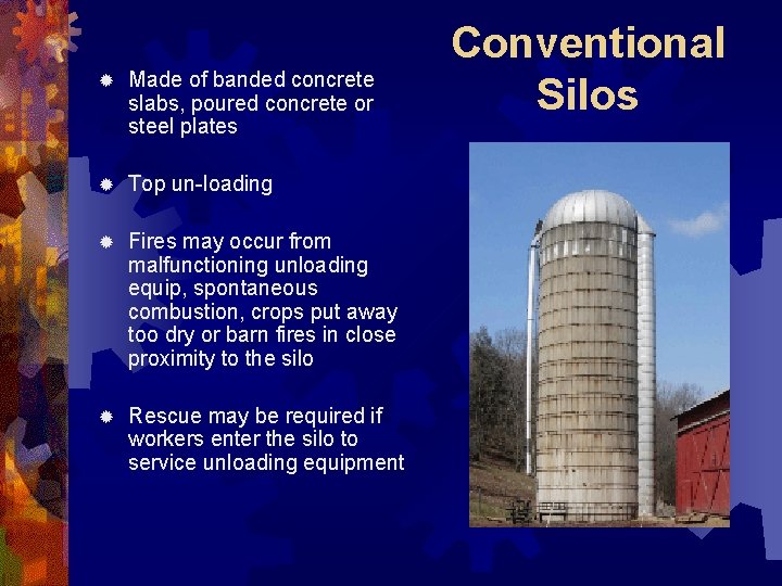 ® Made of banded concrete slabs, poured concrete or steel plates ® Top un-loading
