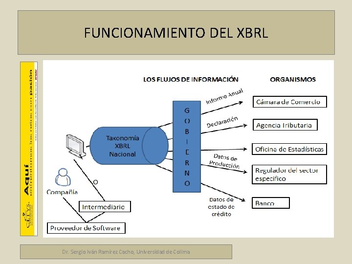 Marco fiscal empresarial FUNCIONAMIENTO DEL XBRL Dr. Sergio Iván Ramírez Cacho, Universidad de Colima