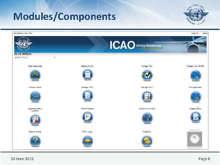 Modules/Components 18 June 2021 Page 6 6 