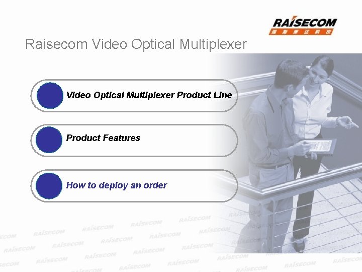 Raisecom Video Optical Multiplexer Product Line Product Features How to deploy an order 