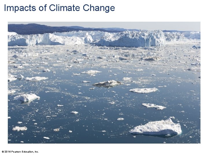 Impacts of Climate Change © 2016 Pearson Education, Inc. 