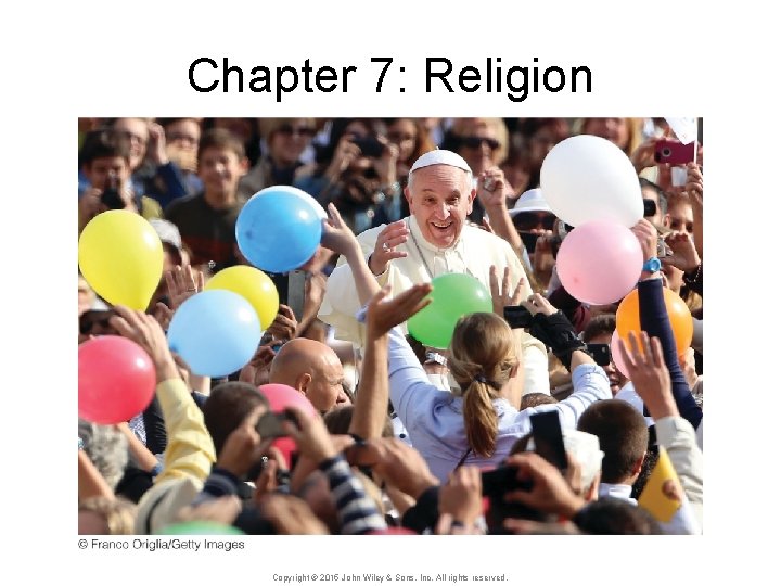 Chapter 7: Religion Copyright © 2015 John Wiley & Sons, Inc. All rights reserved.