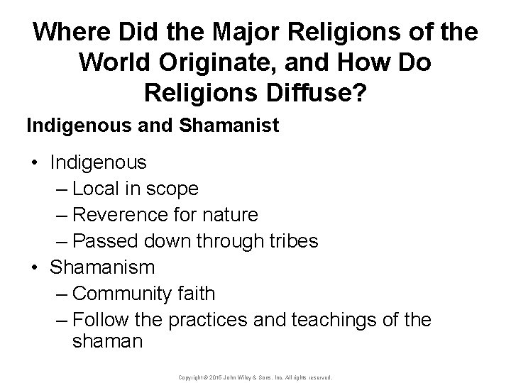 Where Did the Major Religions of the World Originate, and How Do Religions Diffuse?