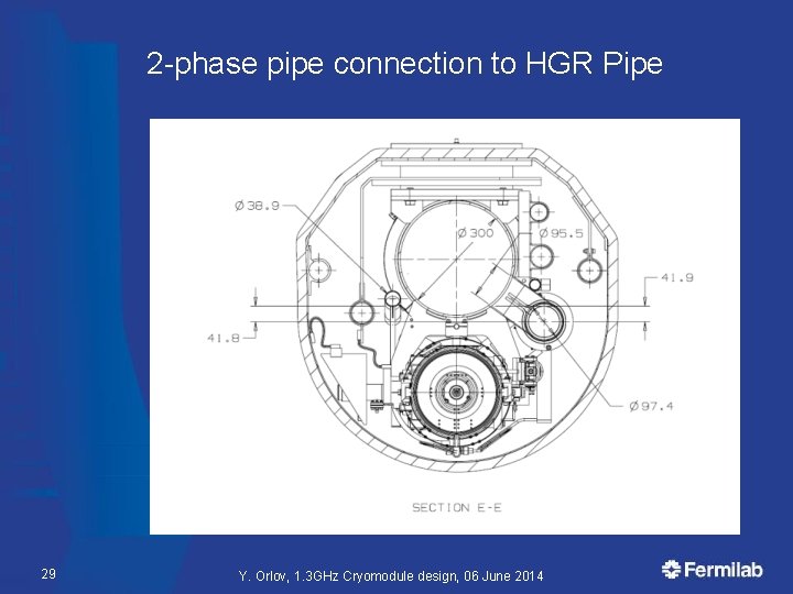 2 -phase pipe connection to HGR Pipe 29 Y. Orlov, 1. 3 GHz Cryomodule