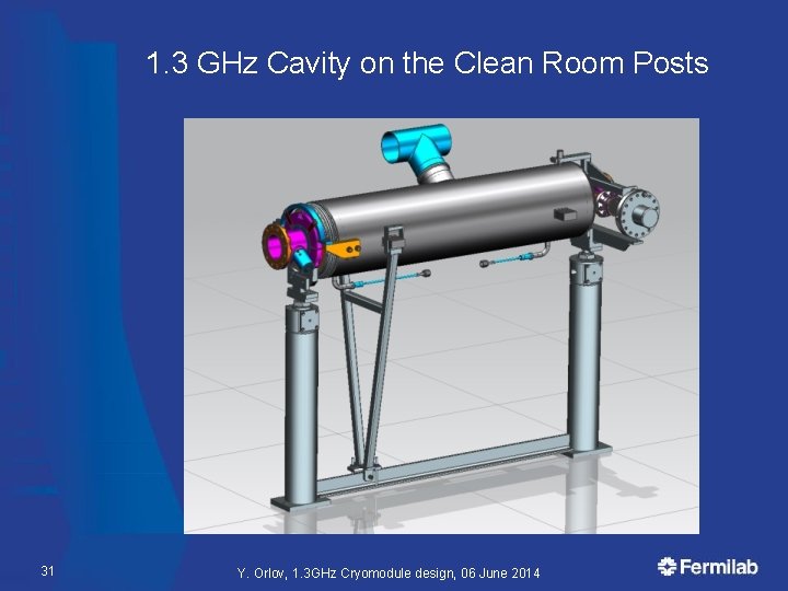1. 3 GHz Cavity on the Clean Room Posts 31 Y. Orlov, 1. 3