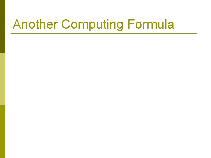 Another Computing Formula 