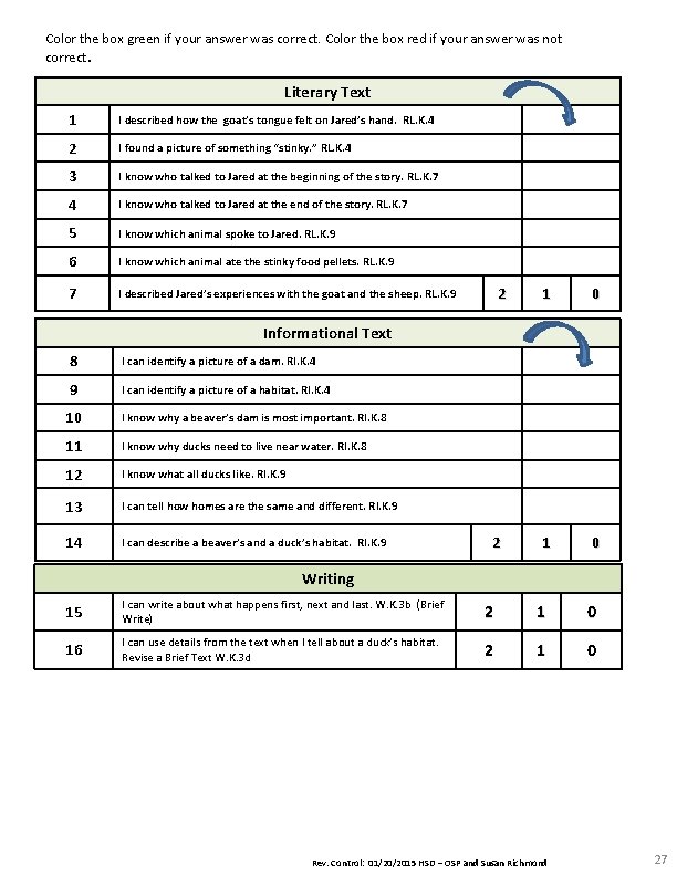 Color the box green if your answer was correct. Color the box red if Color the box green if your answer was correct. Color the box red if