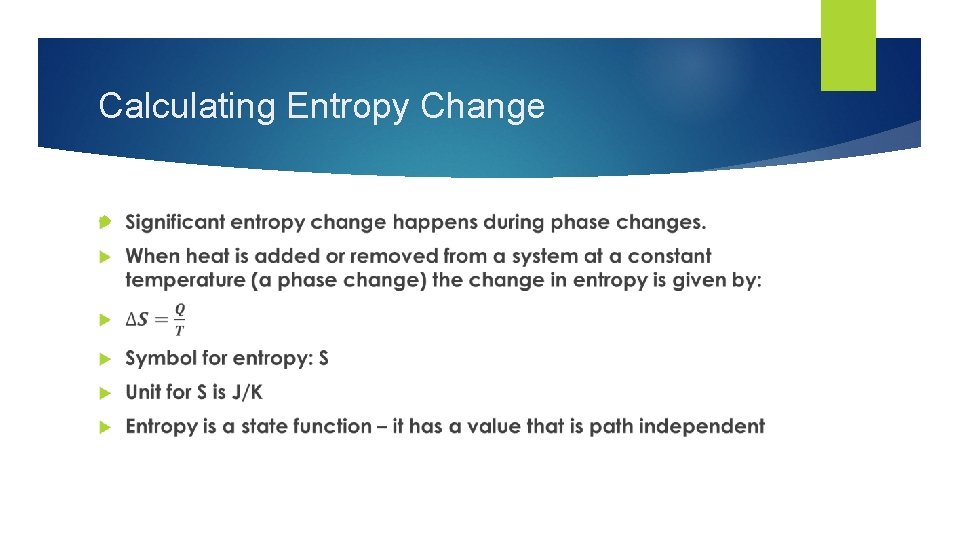 Calculating Entropy Change 