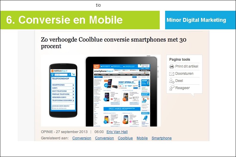 tio 6. Conversie en Mobile commerce Minor Digital Marketing 