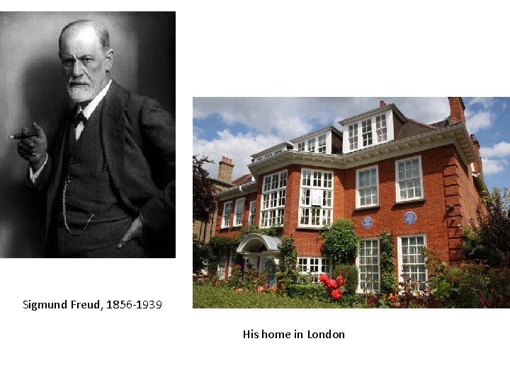 Sigmund Freud, 1856 -1939 His home in London 