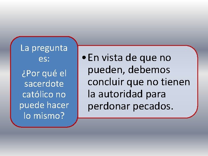 La pregunta es: ¿Por qué el sacerdote católico no puede hacer lo mismo? •