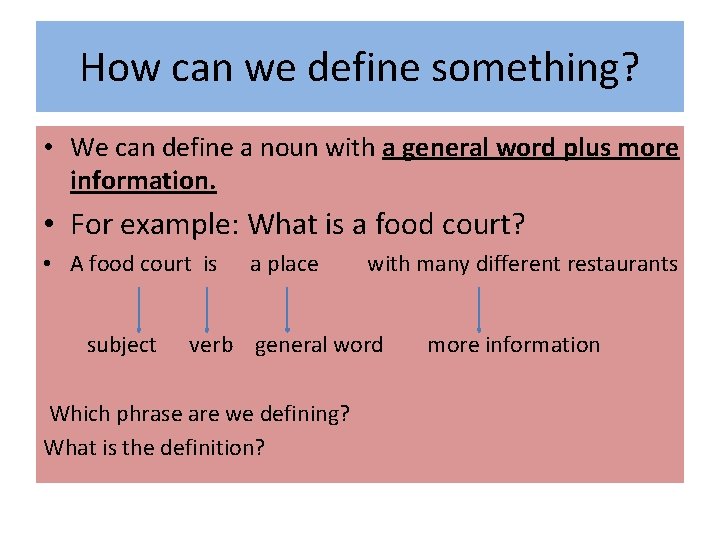 Diffine 1 4 Grammar for listening Defining Grammar Tip