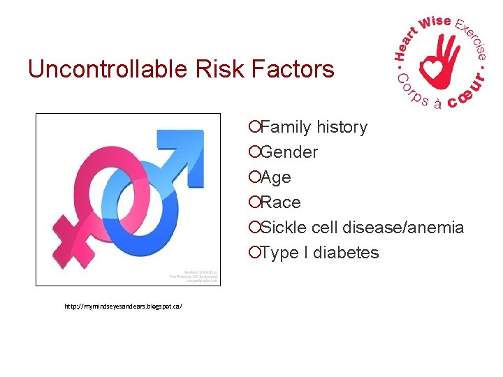 Uncontrollable Risk Factors ¡Family history ¡Gender ¡Age ¡Race ¡Sickle cell disease/anemia ¡Type I diabetes