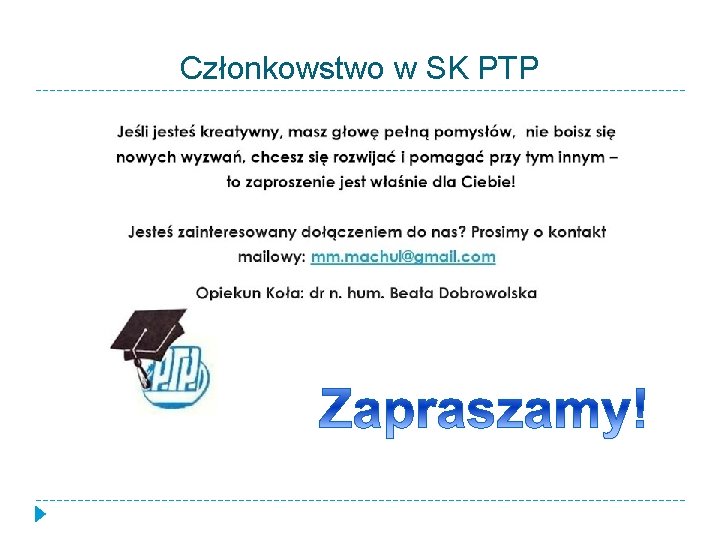 Członkowstwo w SK PTP 