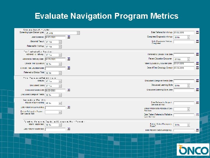 Evaluate Navigation Program Metrics 